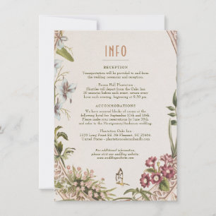 Hochzeitseinsatz INFO Vintage Einladung