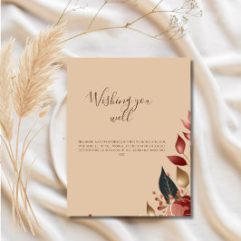 Hochzeitseinschlusskarte Moderne Tropische Rose RSVP Karte