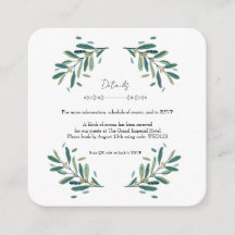 Hochzeitseinschlusskarte Wasserfarbe Olive