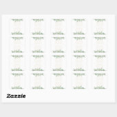 Hochzeitselegante Heart Foliage Divider Tabs Quadratischer Aufkleber (Blatt)