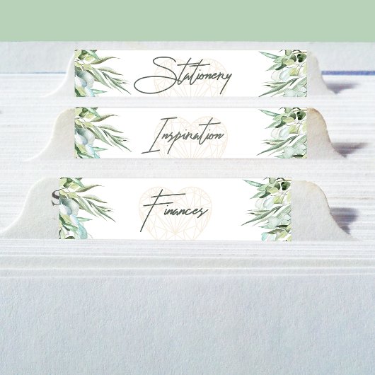 Hochzeitselegante Heart Foliage Divider Tabs Quadratischer Aufkleber