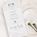 Hochzeitselegante, moderne, einfache, schicke Foli All In One Einladung<br><div class="desc">Besteht aus kursiver Schrift- und Serifentypografie. Diese Elemente sind modern,  einfach und elegant. Dieses wurde von White Paper Birch Co. exklusiv für Zazzle entworfen. Abrufbar unter: http://www.zazzle.com/store/whitepaperbirch</div>