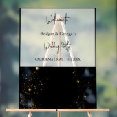 Hochzeitsempfang abstrakt schwarz & mattiert acrylschild (Neutral)