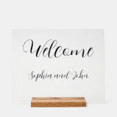 Hochzeitsempfang Acrylschild (Vorderseite)