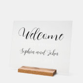 Hochzeitsempfang Acrylschild (Winkel)