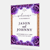 Hochzeitsempfang Acrylschild (Winkel)