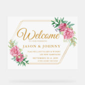 Hochzeitsempfang Acrylschild (Vorderseite)