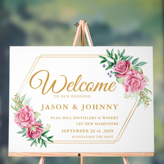 Hochzeitsempfang Acrylschild (Neutral)