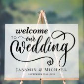 Hochzeitsempfang Acrylschild (Neutral)