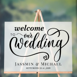 Hochzeitsempfang Acrylschild