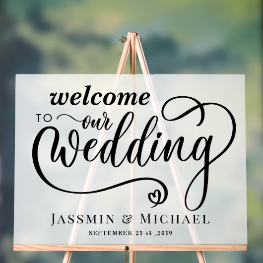 Hochzeitsempfang Acrylschild (Neutral)