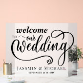 Hochzeitsempfang Acrylschild (Hochzeit)