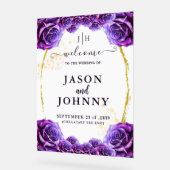 Hochzeitsempfang Acrylschild (Winkel)