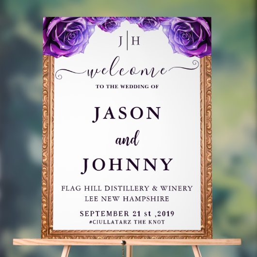 Hochzeitsempfang Acrylschild (Neutral)