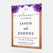 Hochzeitsempfang Acrylschild (Winkel)