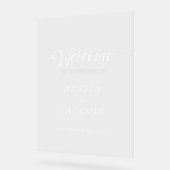 Hochzeitsempfang Acrylschild (Winkel)