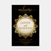 Hochzeitsempfang Acrylschild (Vorderseite)