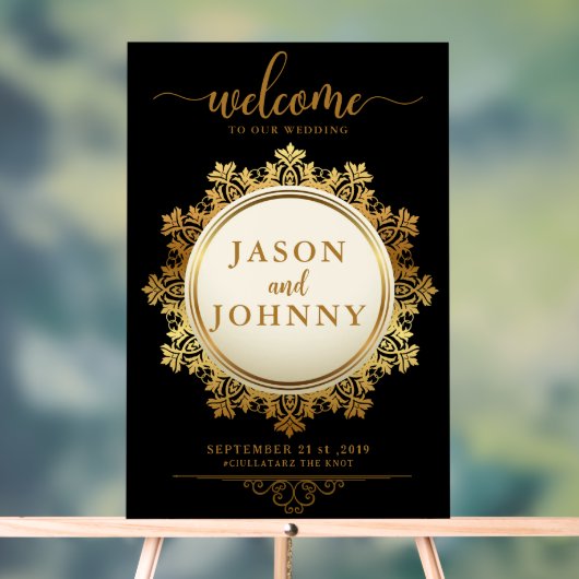 Hochzeitsempfang Acrylschild (Neutral)