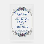 Hochzeitsempfang Acrylschild (Vorderseite)