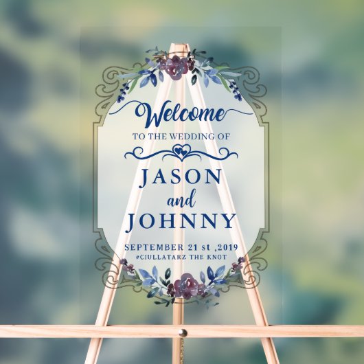 Hochzeitsempfang Acrylschild (Neutral)