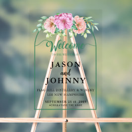 Hochzeitsempfang Acrylschild