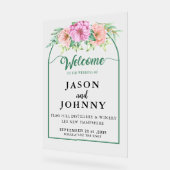 Hochzeitsempfang Acrylschild (Winkel)