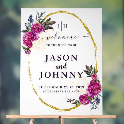 Hochzeitsempfang Acrylschild (Neutral)