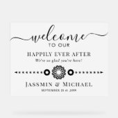 Hochzeitsempfang Acrylschild (Vorderseite)