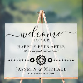 Hochzeitsempfang Acrylschild