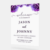 Hochzeitsempfang Acrylschild (Winkel)