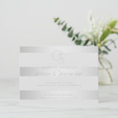 Hochzeitsempfang | Aluminiumstreifen Begleitkarte (Stehend Vorderseite)