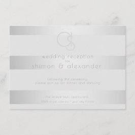Hochzeitsempfang | Aluminiumstreifen Begleitkarte