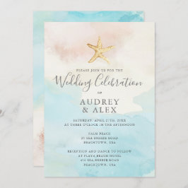 Hochzeitsempfang am Strand Einladung