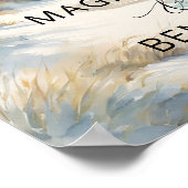 Hochzeitsempfang am Ufer des Ozeans Poster (Ecke)