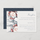 Hochzeitsempfang an der Küste der Roten Marine Begleitkarte (Vorne/Hinten)