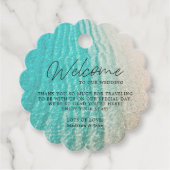 Hochzeitsempfang an der Küste des tropischen Somme Geschenkanhänger (Vorderseite)