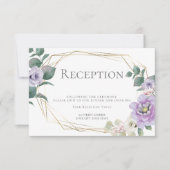 Hochzeitsempfang | Aquarelllavenor floral Einladung (Vorderseite)