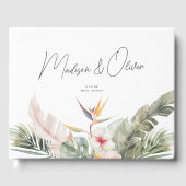 Hochzeitsempfang auf der tropischen botanischen In Gästebuch (Vorderseite)