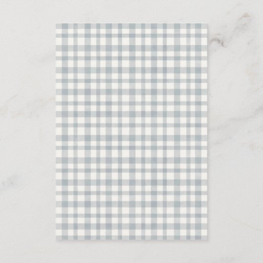 Hochzeitsempfang auf einer hellen Volksfarm Begleitkarte (Rückseite)