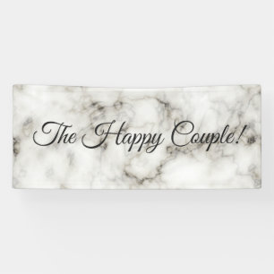 Hochzeitsempfang aus weißem Marmor Banner