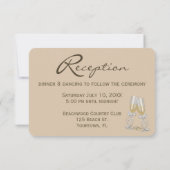 Hochzeitsempfang Beach Hearts laden ein Einladung (Rückseite)