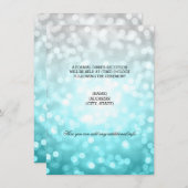 Hochzeitsempfang Beach Ombre Glitzer Lights Begleitkarte (Vorne/Hinten)