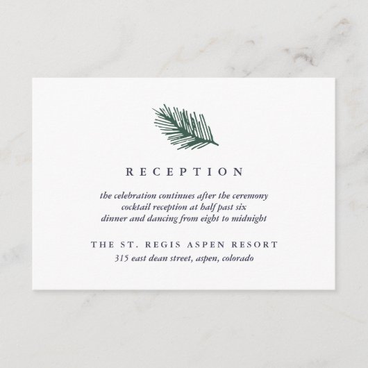 Hochzeitsempfang Begleitkarte (Vorderseite)