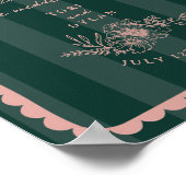 Hochzeitsempfang bei Botanischer Scallopie Poster (Ecke)