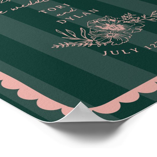 Hochzeitsempfang bei Botanischer Scallopie Poster (Ecke)