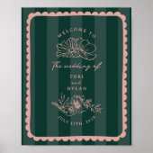 Hochzeitsempfang bei Botanischer Scallopie Poster (Vorne)