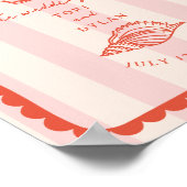 Hochzeitsempfang bei Seashells Scalloped Border St Poster (Ecke)