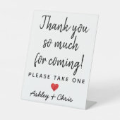 Hochzeitsempfang bevorzugt moderne Minimalistische Sockelschild (Vorderseite)