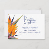 Hochzeitsempfang Bird of Paradise Einladung (Vorderseite)