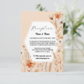 Hochzeitsempfang Blume Summer Boho Begleitkarte (Stehend Vorderseite)